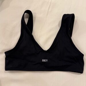 SET Active Black SPORTBODY dip bra